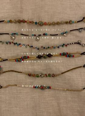 新中式复古藏珠手链小众高级感手工串珠天然石国风手绳民族风手饰