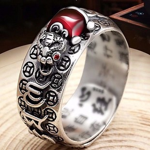 麻将赢钱神器 随身打麻将w把把胡打牌戒指转运招财貔貅男女潮