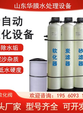 锅炉软化水处理设备家用农村井水除水垢泥沙全自动过滤工业净水器