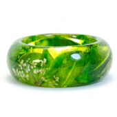 大戒指 植物戒指 植物树脂戒指 声明戒指 真花戒指 绿戒指