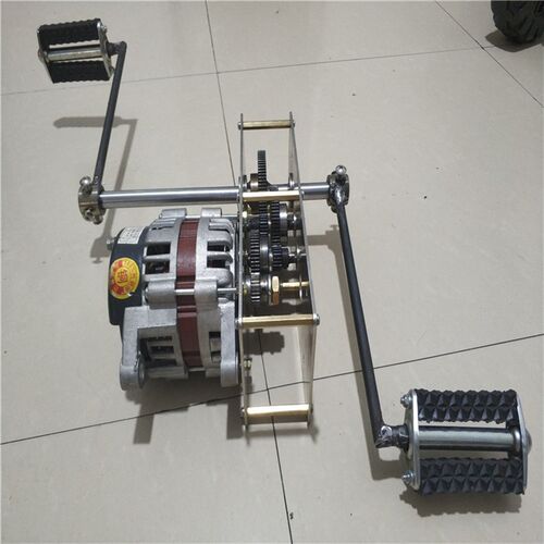12V24V2000W交流永磁无刷y大功率脚踏发电机直流电瓶充电DIY健身