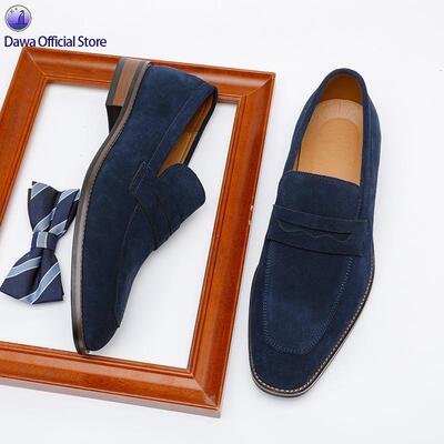Big Size Men's Suede Leather Loafers Casual Slip-On Shoes