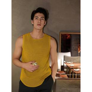 休闲薄款 纯色针织衫 2025夏季 Men& 大码 vest男士 新款 宽松透气 39;s