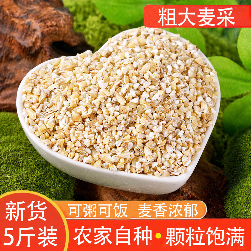 今年农家大麦彩子去皮粗粮大麦糁子小麦粒食用煮粥大麦碎