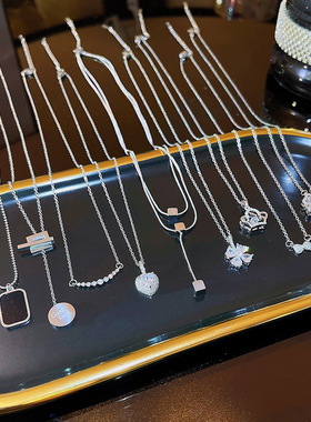 韩瀚混合宝石镶嵌十字链