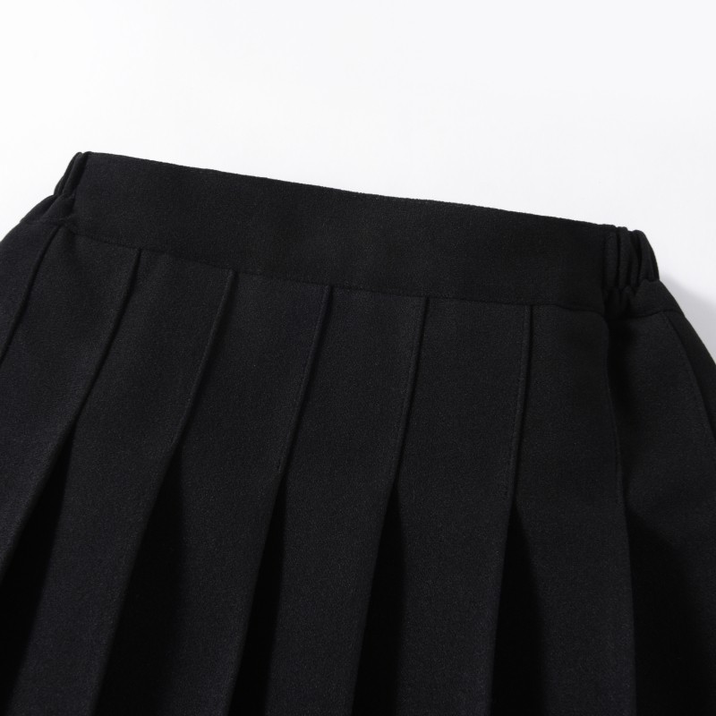 女童百褶裙2024秋冬儿童高腰毛呢半身裙女孩复古学院风JK制服短裙