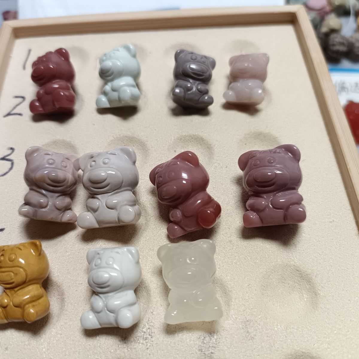 阿拉善玛瑙天然萌宠草莓熊可爱呆萌挂坠情侣