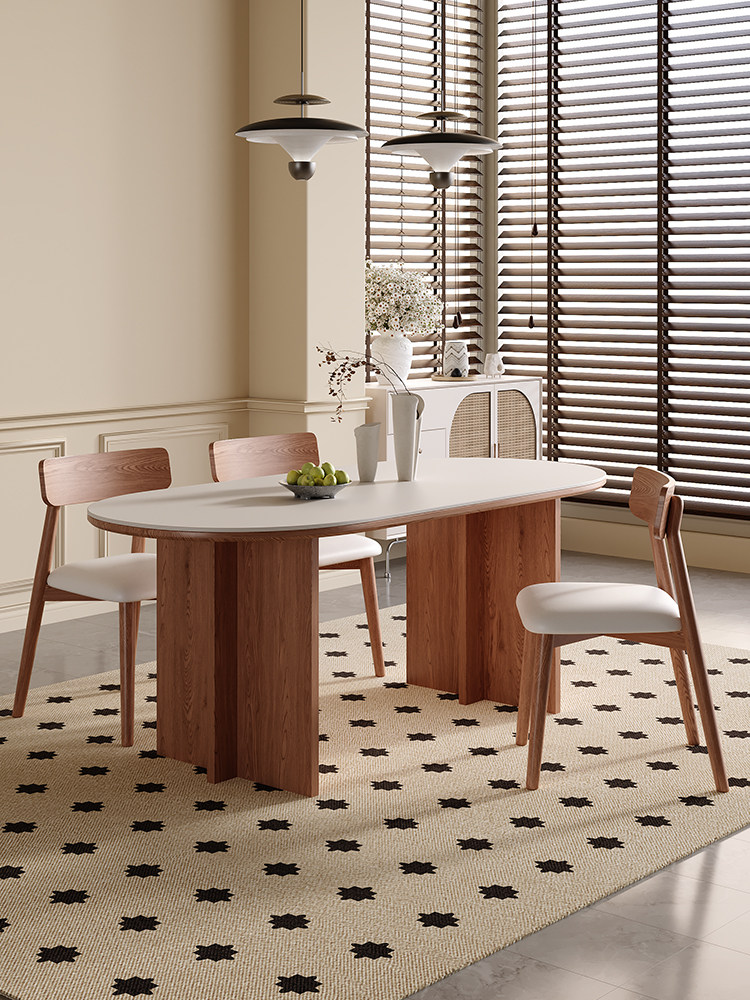 明江轩之家2022新款实木板岩家居高端餐桌椅组合餐厅客厅桌,住宅家具,岩板餐桌,淘宝优惠券,粉丝福利购,淘宝优惠卷