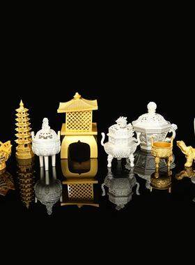金属工艺品摆件景区建筑模型定制锌合金金银纪念品商务礼品定做