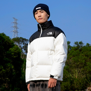 外套宽松立领撞色潮牌保暖冬装 官网正品 南北面向羽绒服男女情侣款