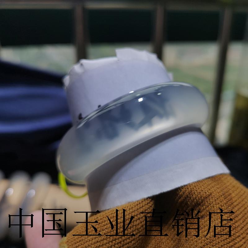 正品高端马料高冰种玉髓手镯白冰玻璃种玛瑙色玉镯收藏精品原色