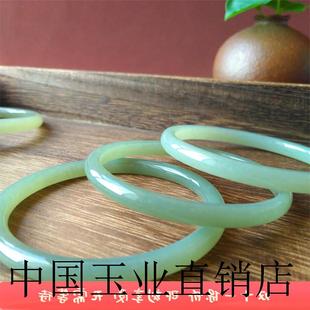 青白玉手镯鸭蛋青美人条碧玉圆条细和田玉镯女款饰品女少女手镯子
