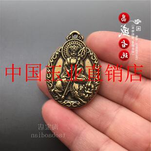 铜地藏王菩萨挂件黄铜小号地藏王菩萨佛祖吊坠铜佛铜像钥匙扣牌子