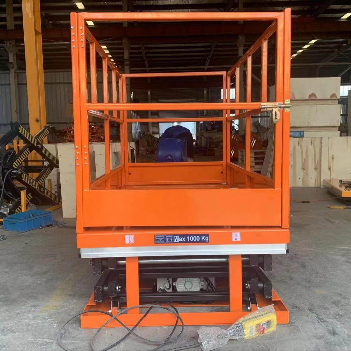 1吨2吨固定剪叉式升降机 2层3层液压升降平台 电动剪叉升降台