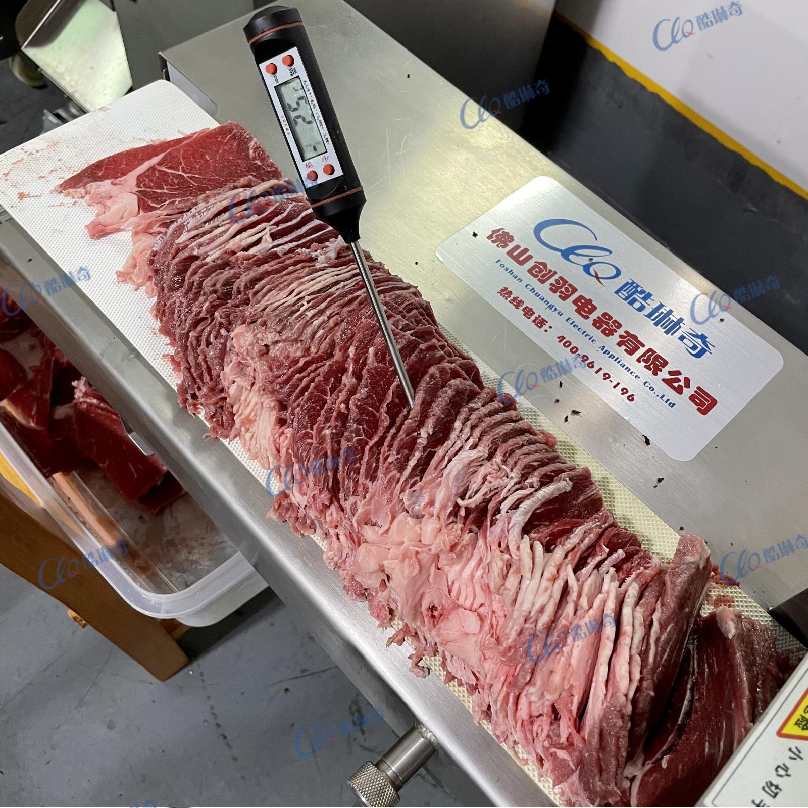 广东学校饭堂商用全自动输送切肉机厚薄可调自动切肉片机厂家