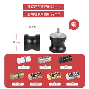 玻璃门拉手浴室门淋浴房门把手平移门展柜橱窗谷仓柜门纯铜小拉手