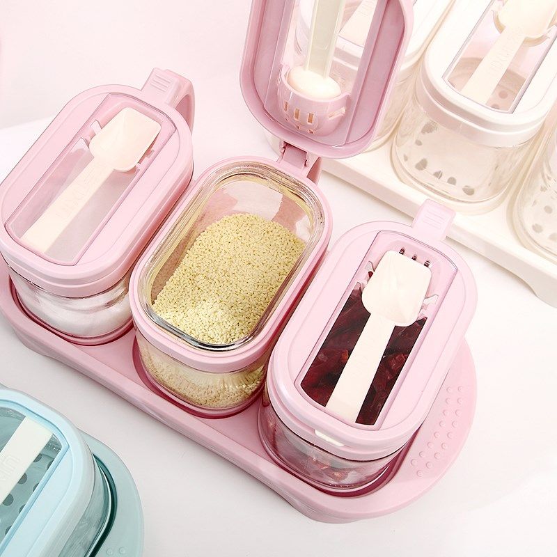 振兴玻璃调味盒家用组合调味罐子盐罐糖味精佐料收纳油壶瓶套装,厨房/烹饪用具,调味瓶罐/调料研磨器,淘宝优惠券,粉丝福利购,淘宝优惠卷