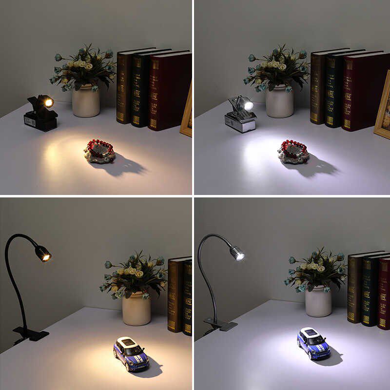 led充电夹子射灯展会展示柜可调节灯具软管无线展厅柜台灯充电灯