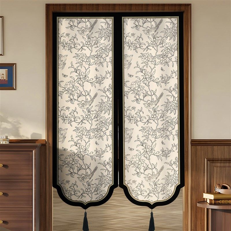 春燕复古门帘半截门帘家用防尘半帘卧室防尘遮丑布隔断帘子,居家布艺,门帘,淘宝优惠券,粉丝福利购,淘宝优惠卷