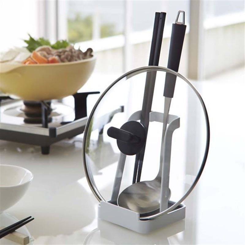 YAMAZcAKI山崎实业厨房锅盖砧板汤勺收纳架 tower系列02248 02249