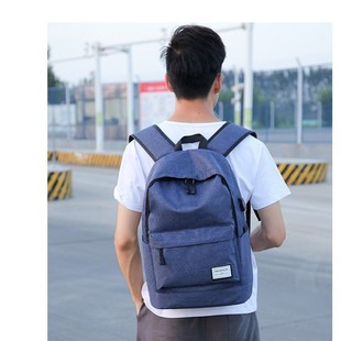 新款双肩包潮男双背休闲牛津布简约韩版背包大容量中学生书包