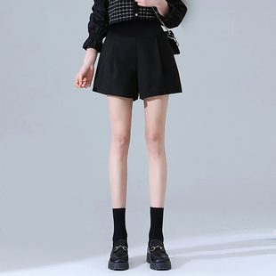 2021孕妇短裤春秋冬季外穿潮妈西装打底裤托腹阔腿裤棉麻裤子靴裤