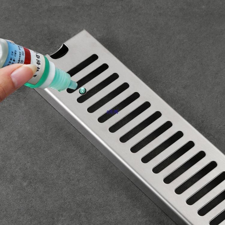 304不锈钢加厚长条地漏盖卫生间浴室挡水条排水沟下水道地漏盖板