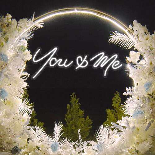 LED霓虹灯发光字软灯you&me 结婚求婚创意造型招牌字情人节婚礼