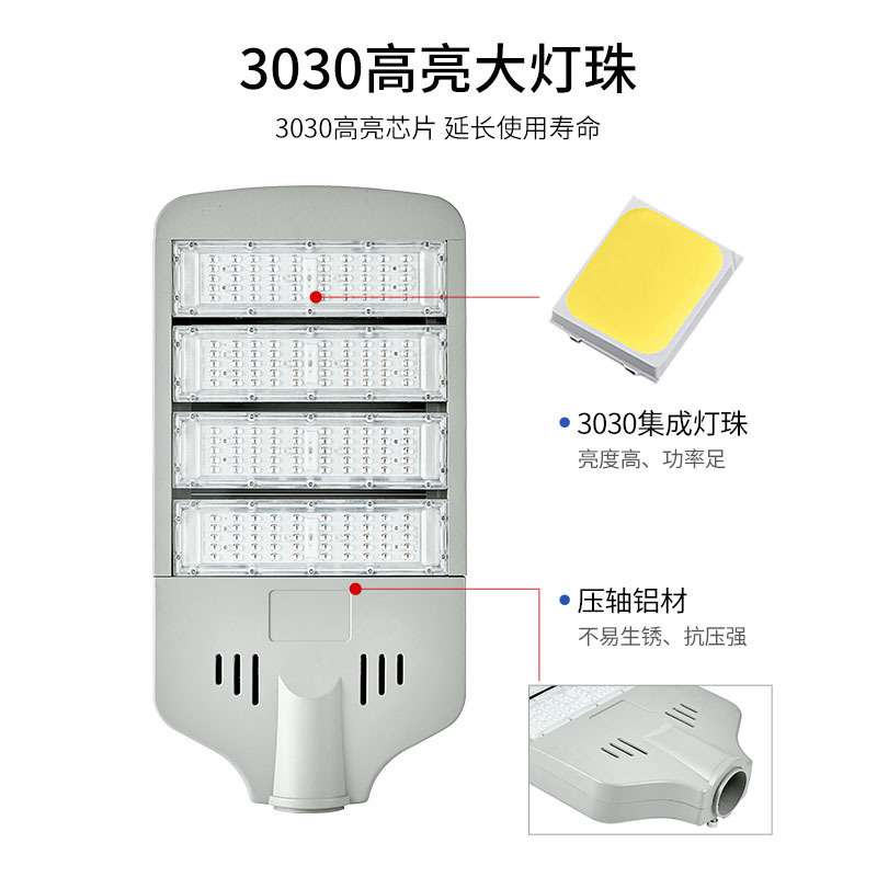 LED模组路灯50W100W150W200W路灯头 新款道路照明灯具 LED路灯头