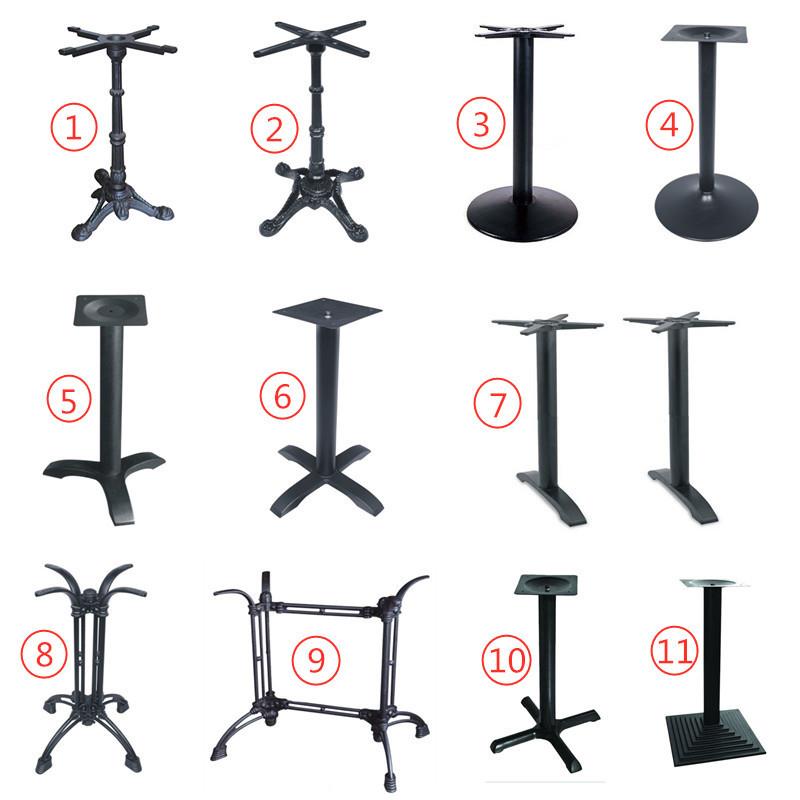 桌腿轻奢台架脚铸铁吧桌黑色铁艺餐桌底座餐饮店桌简约不锈钢桌脚