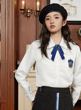 哈利波特正版周边学院系列春季薄款衬衫格兰芬多校服长袖黑白COS