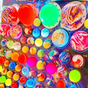 抽奖洞洞乐龙珠弹力球动动乐玩具网红撕纸刮刮卡儿童戳戳空盲盒子