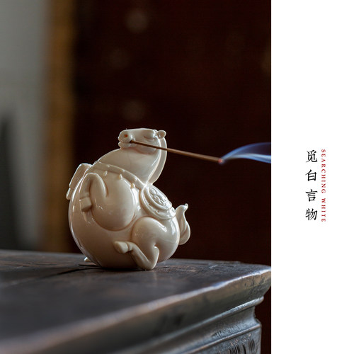 马上来财香器摆件茶宠盖置工艺品