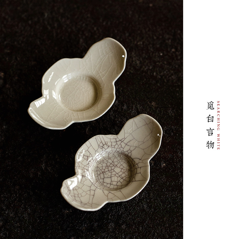 觅白摹古元宝杯垫开片可养杯托防烫零配茶碟陶瓷中式茶道漳窑隔热,餐饮具,茶托,淘宝优惠券,粉丝福利购,淘宝优惠卷