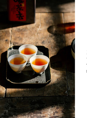 觅白瓷包银口主人杯纯手工夫茶薄胎摹古龙蛋品茗素雅文人茶室闻香