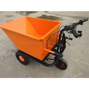 建筑工地物料小运输搬电动手推运车 农车用粮食自卸翻斗 电动型工