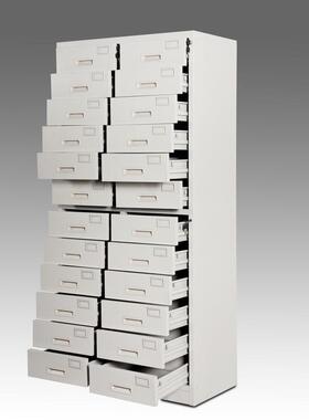 厂家铁直销24斗皮文储件柜 24斗二十四斗抽屉资料定制铁柜皮物柜