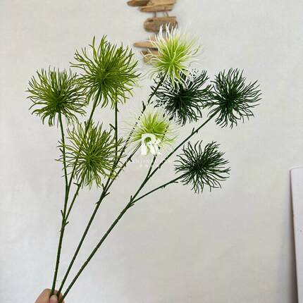 3头件AL-1432海胆花仿真花龙胆花假花装饰板样间影楼插花摆绿植庆