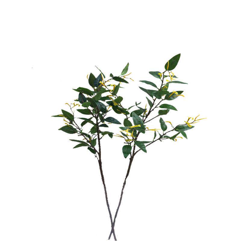 新品特卖仿真假叶树金银花大梅枝摄260背景叶屏子风工程影装饰