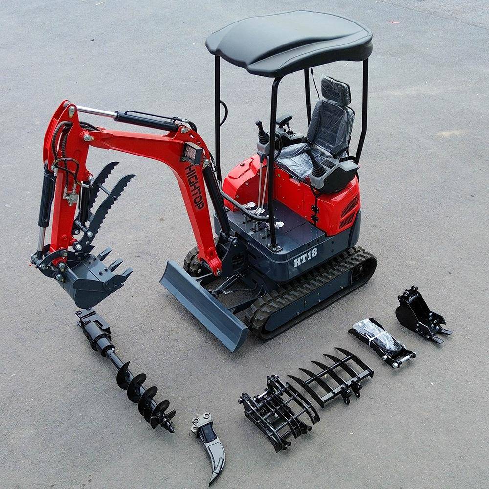 HIG TOP挖 1.H8吨履带挖掘机 全地形农场功微挖果园挖HT08微型坑