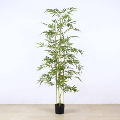 跨境仿真子盆栽竹Atificialbajw0186mboo胶塑杆可拆装人造r竹子绿