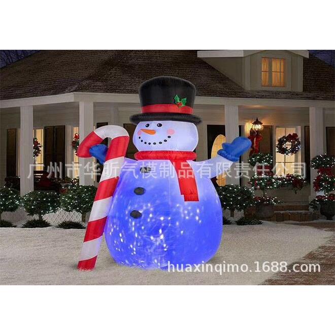 充气雪人圣诞节春节HX-SD节庆装饰 E雪人 内置LD夜光亮点装饰道