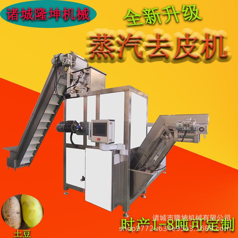 果蔬去皮加工流水线 黄桃罐头大型全套加工设备 白桃水蜜桃脱皮机