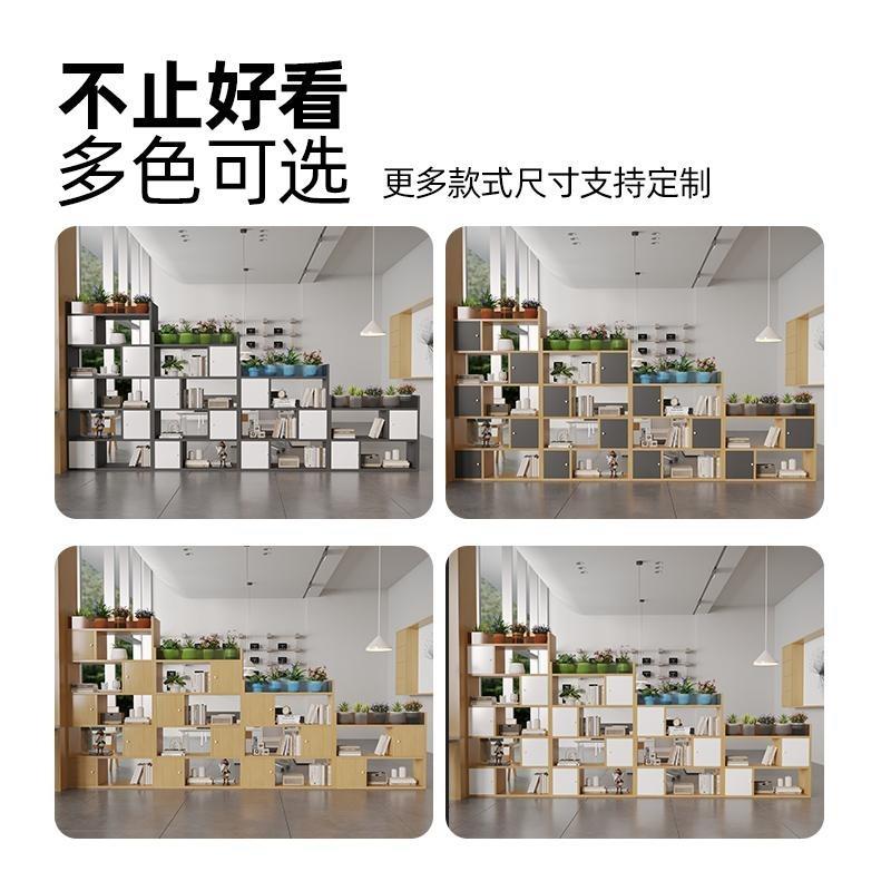隔断柜公室文件隔断柜09木植质组合书柜储物柜绿屏风花槽柜办柜置
