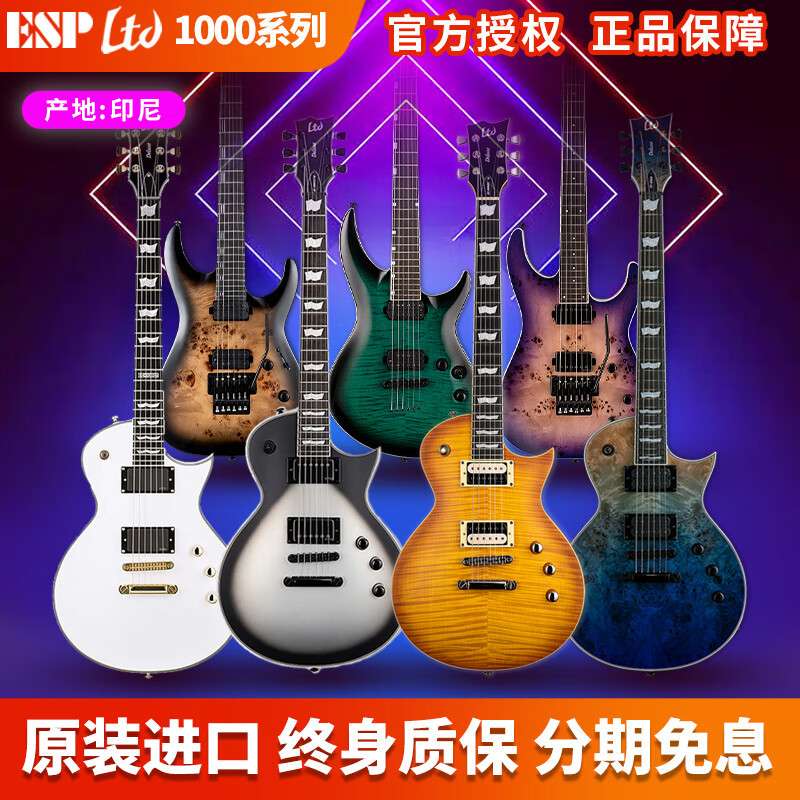 LTD进口印尼产 ESP LEC1000系列电吉他单双摇电吉他固定琴桥套装