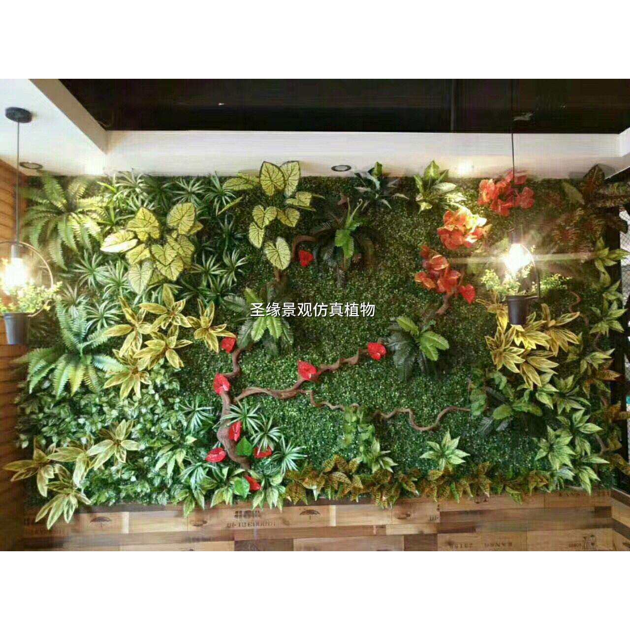 仿真植物墙背景绿色假草坪草皮地毯阳台室内塑料花墙绿植墙面装饰