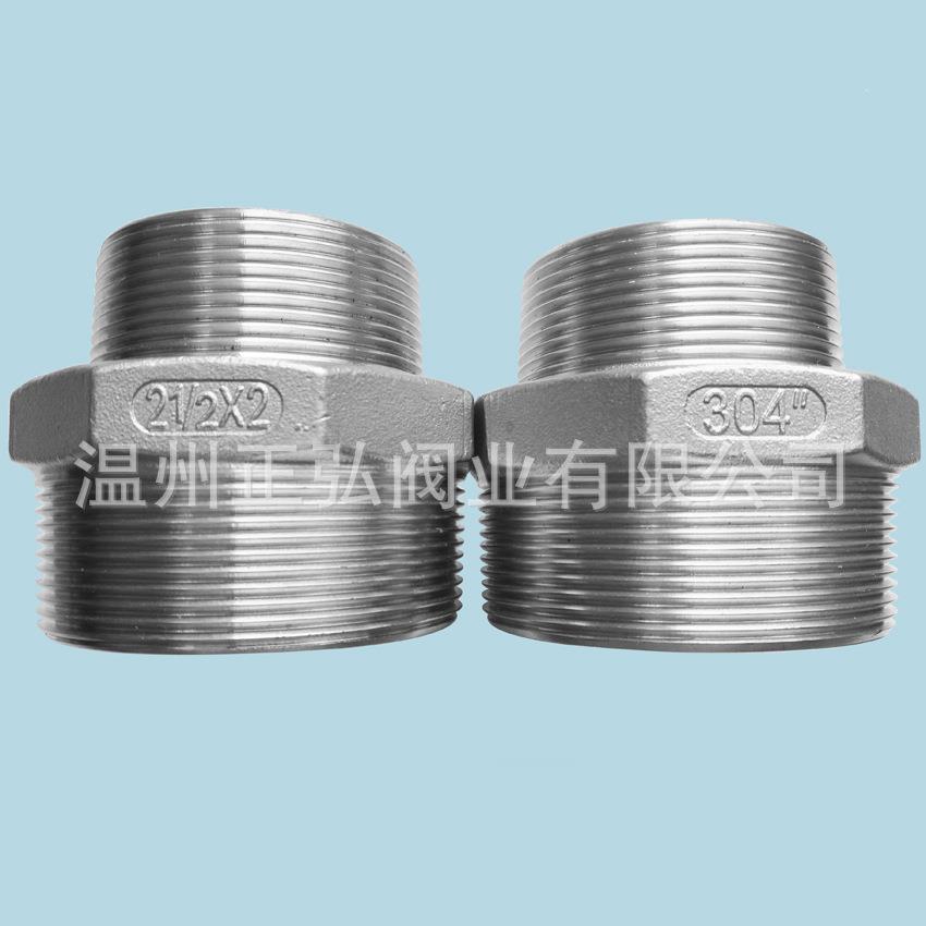 现货 304不锈钢六角外丝 2.5寸外螺纹异径直通 变径对丝直接