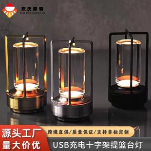 亚马逊跨境台灯桌面灯酒吧餐厅清吧氛围灯户外露营led灯可调光