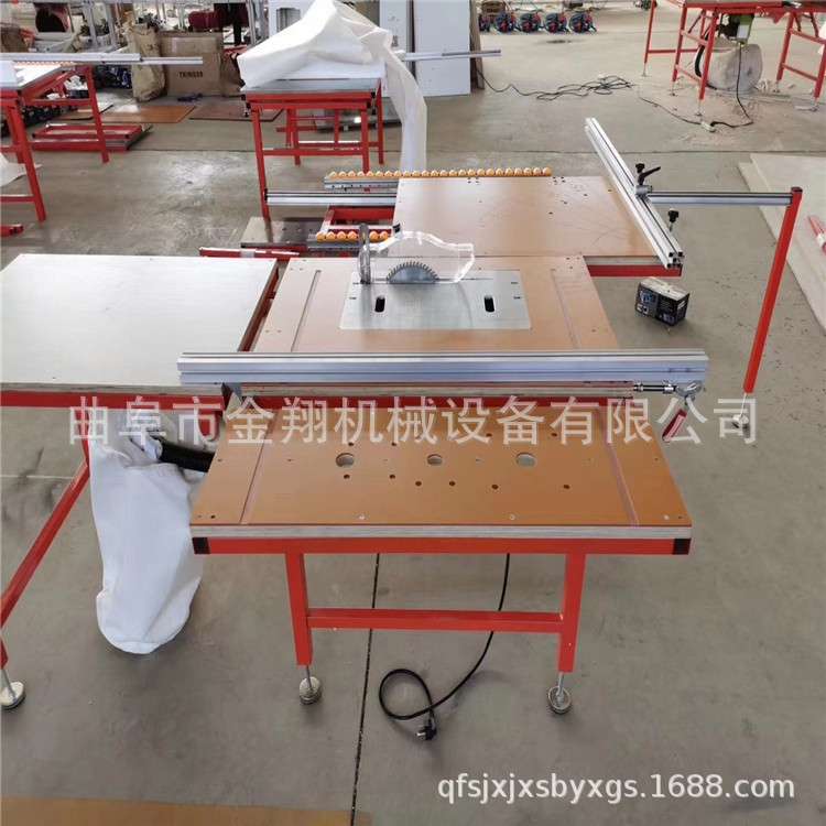 子母锯厂家  简易木工推台锯 双隐形轨道木工装修无尘子母锯