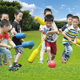 卡乐咪品牌幼儿园儿童户外运动健身团队拓展曲棍软式 棍球棒